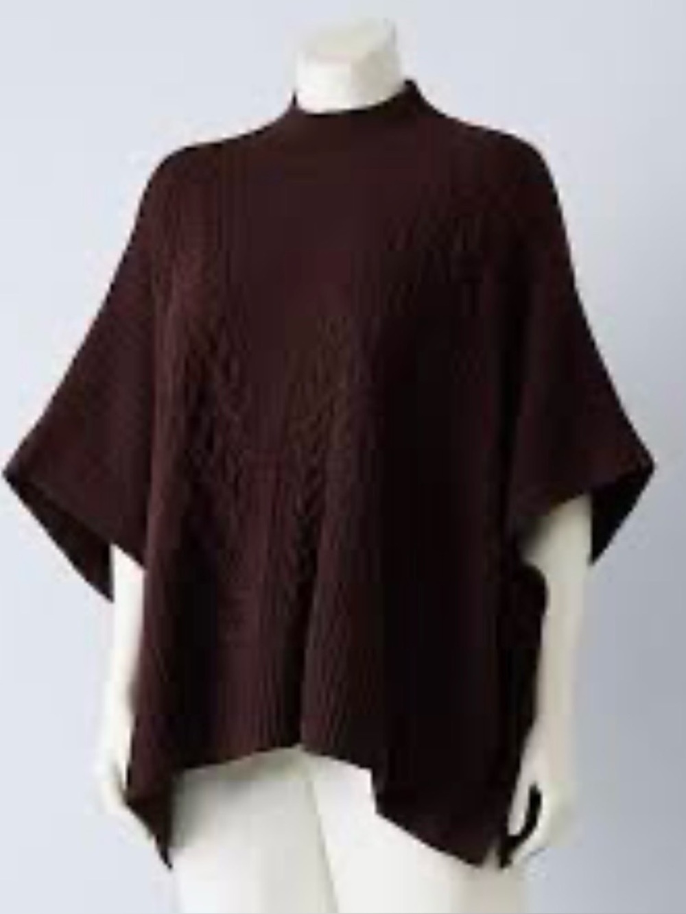 Vera Wang simply vera Size XL/XXL burgundy, high neck poncho style sweater (New)